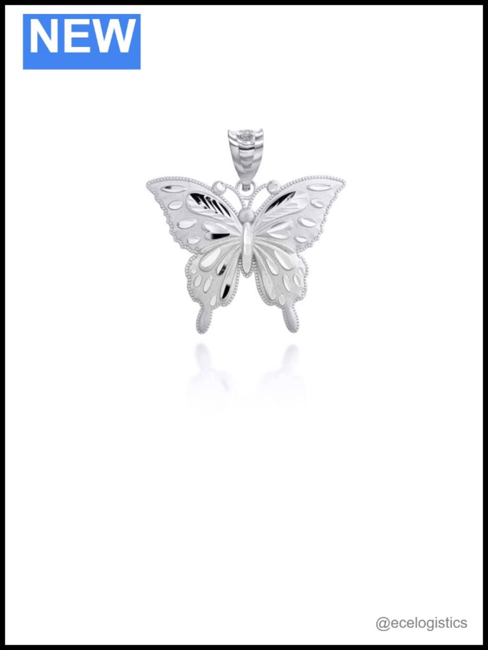 Sterling Silver Butterfly Pendant Necklace